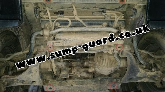 Steel sump guard for the protection of the engine and the radiator for Mitsubishi Shogun 4 (V80, V90)