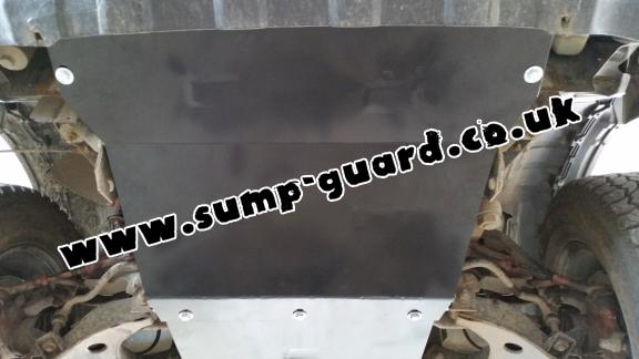 Steel sump guard for the protection of the engine and the radiator for Nissan Navara D22