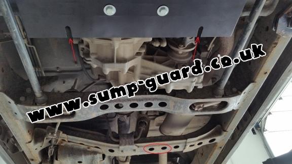 Steel gearbox guard for Nissan Navara D22