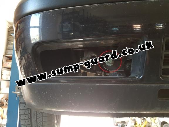 Steel sump guard for golf mk4