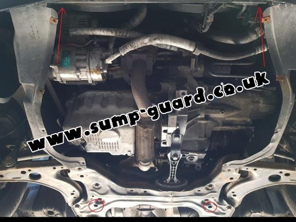 Steel sump guard for golf mk4