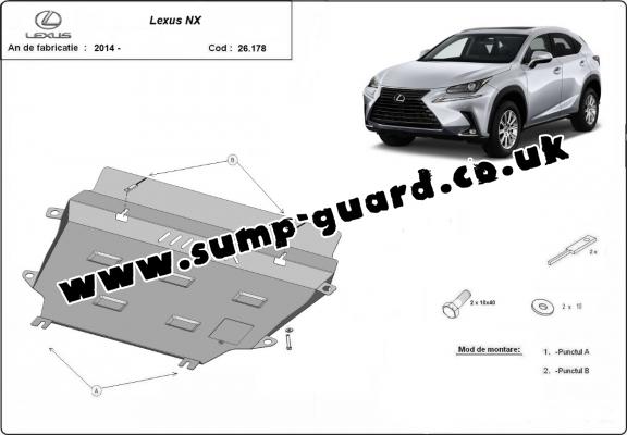 Steel sump guard for Lexus NX