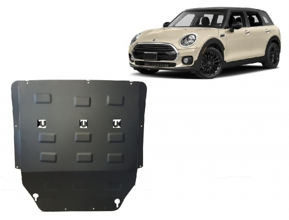 Steel sump guard for the protection of the engine and the gearbox for Mini Clubman