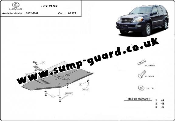 Steel gearbox guard for Lexus GX