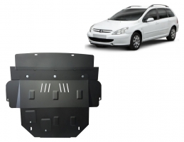 Steel sump guard for Peugeot 307