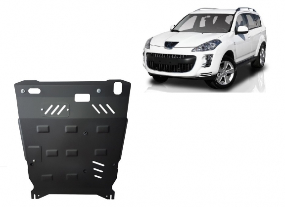 Steel sump guard for Peugeot 4007