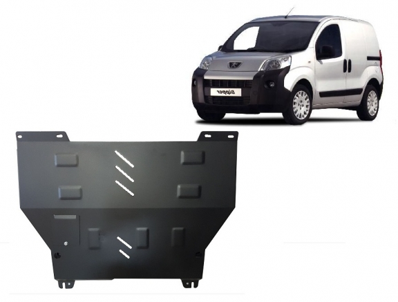 Steel sump guard for Peugeot Bipper