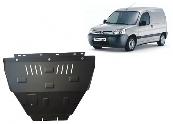 Steel sump guard for Peugeot Partner