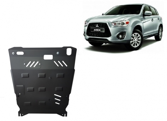 Steel sump guard for the protection of the engine and the gearbox for Mitsubishi ASX