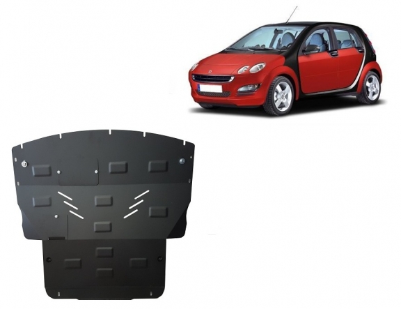 Steel sump guard for the protection of the engine and the gearbox for Smart ForFour petrol