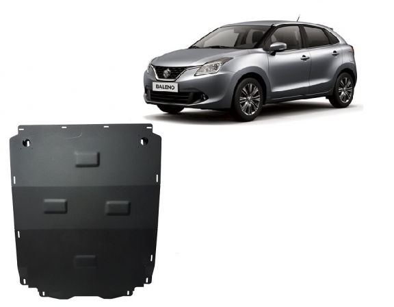 Steel sump guard for Suzuki Baleno
