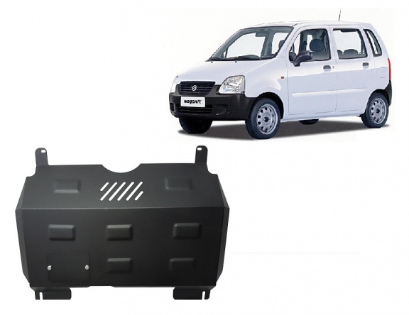 Steel sump guard for the protection of the engine and the gearbox for Suzuki Wagon R+