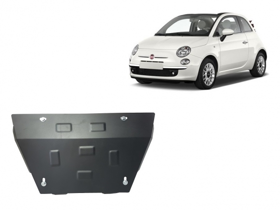 Steel sump guard for Fiat 500