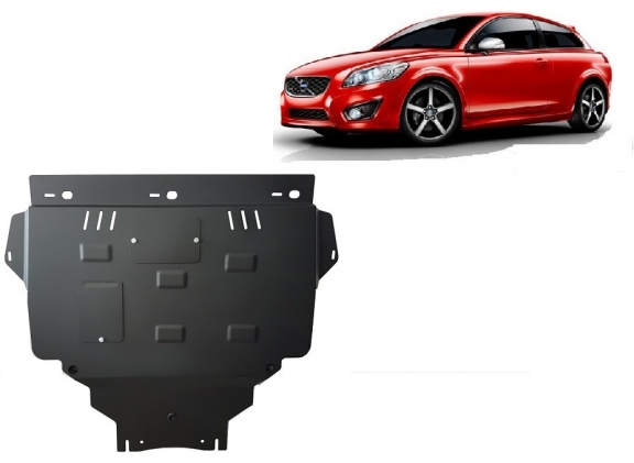 Steel sump guard for Volvo C30
