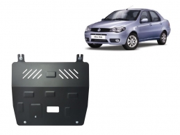 Steel sump guard for Fiat Albea
