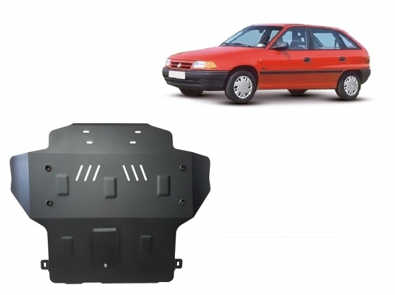 Steel sump guard for Vauxhall Astra F