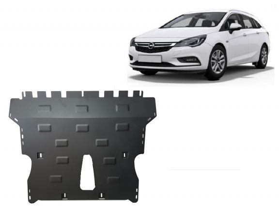 Steel sump guard for Vauxhall Astra K