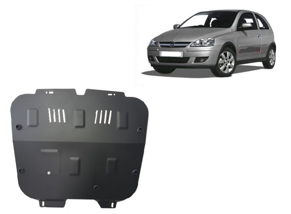 Steel sump guard for Vauxhall Corsa C
