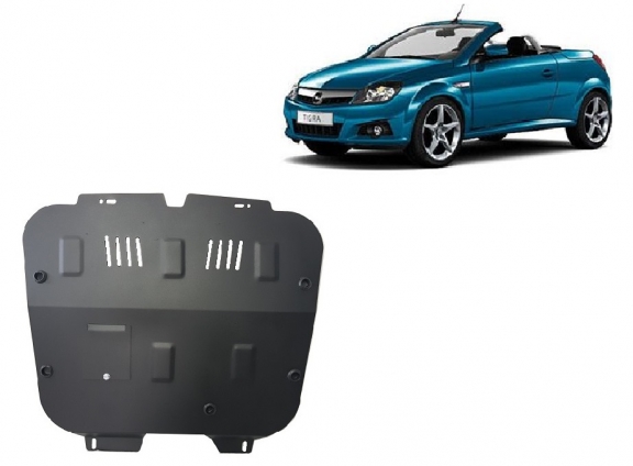 Steel sump guard for Vauxhall Tigra B 
