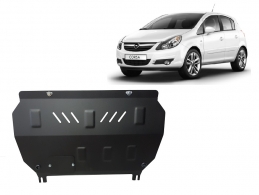 Steel sump guard for Vauxhall Corsa D