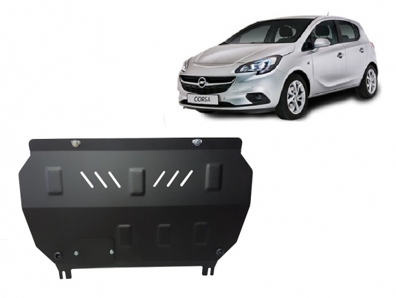 Steel sump guard for Vauxhall Corsa E