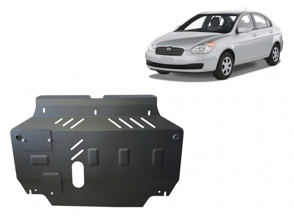 Steel sump guard for Hyundai Accent