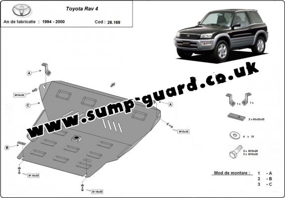 Steel sump guard for Toyota RAV 4