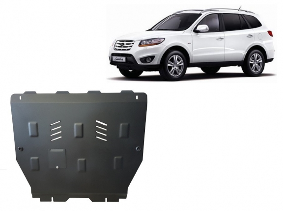 Steel sump guard for Hyundai Santa Fe