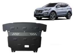 Steel sump guard for Hyundai Santa Fe