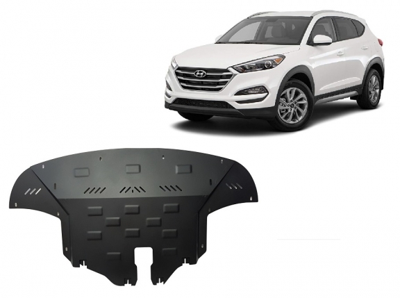 Steel sump guard for Hyundai Tucson
