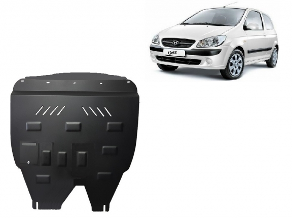 Steel sump guard for Hyundai Getz