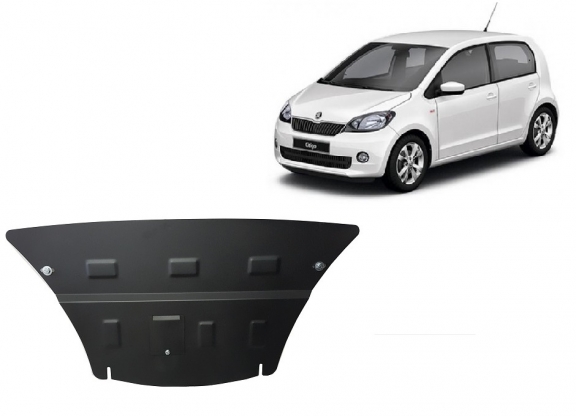 Steel sump guard for the protection of the engine and the gearbox for Skoda Citigo