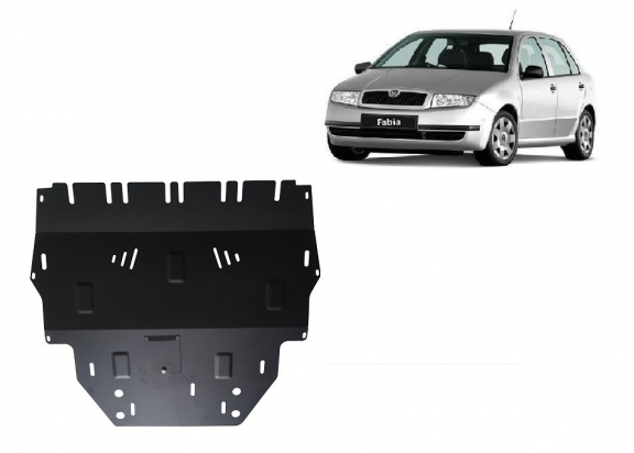 Steel sump guard for Skoda Fabia Diesel