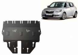 Steel sump guard for Skoda Fabia 2