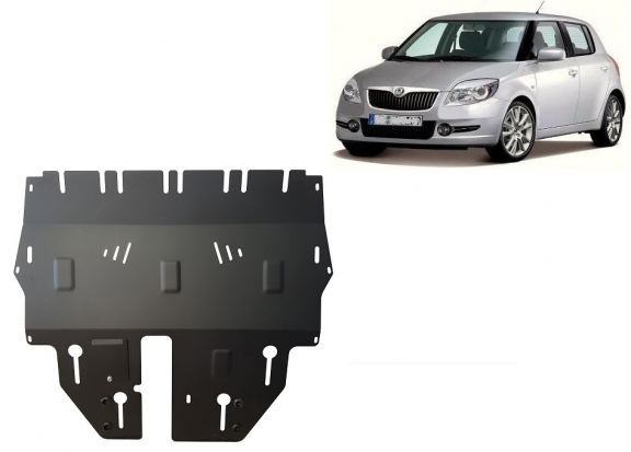 Steel sump guard for Skoda Fabia 2