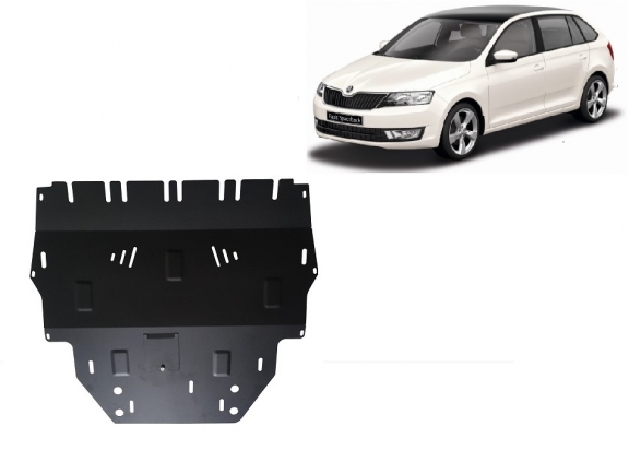 Steel sump guard for Skoda Spaceback