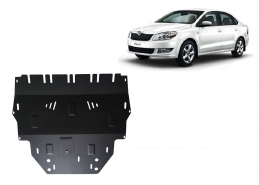 Steel sump guard for Skoda Rapid