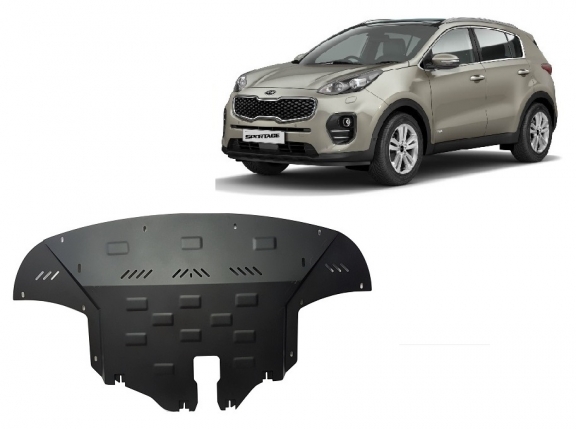 Steel sump guard for Kia Sportage