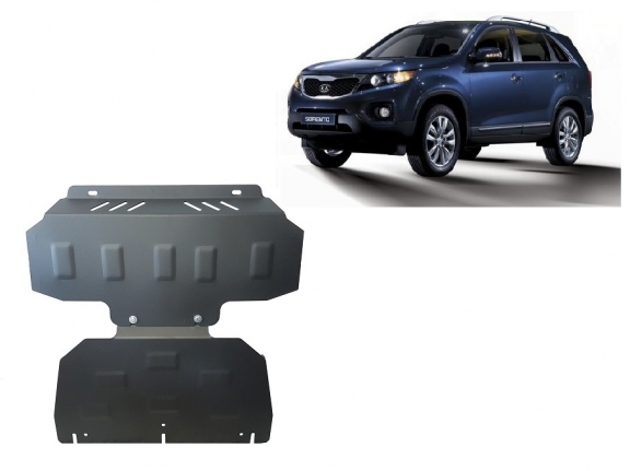 Steel sump guard for the protection of the engine and the radiator for Kia Sorento