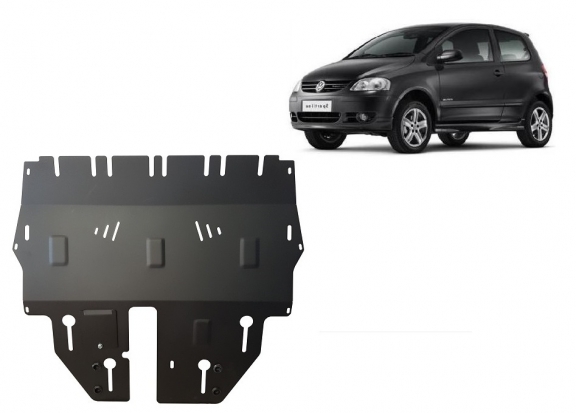 Steel sump guard for VW Fox