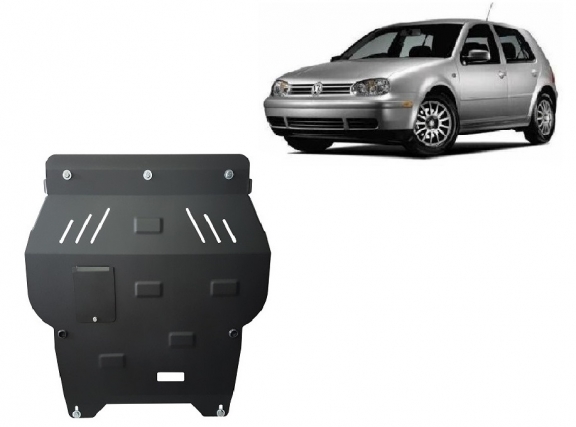 Steel sump guard for golf mk4