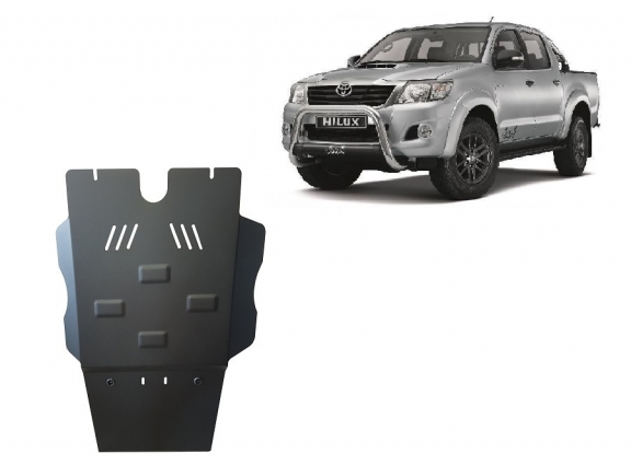 Steel gearbox and particle filter guard for Toyota Hilux 