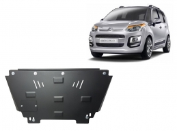 Steel sump guard for Citroen C3 Picasso
