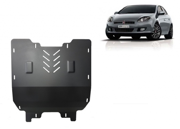 Steel sump guard for the protection of the engine and the gearbox for Fiat Bravo