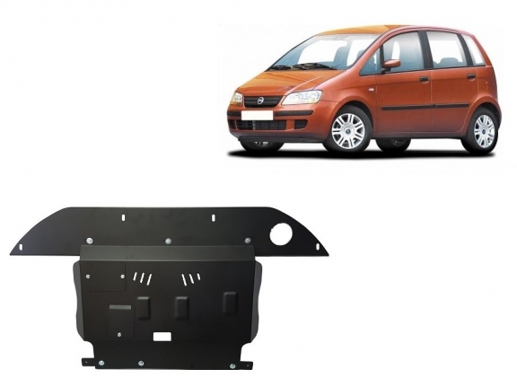 Steel sump guard for the protection of the engine, gearbox and differential for Fiat Idea