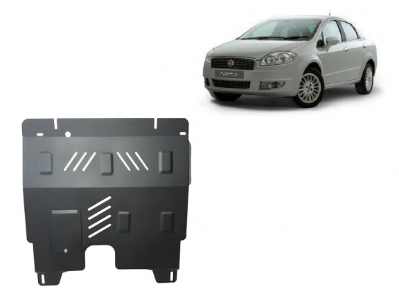 Steel sump guard for Fiat Linea