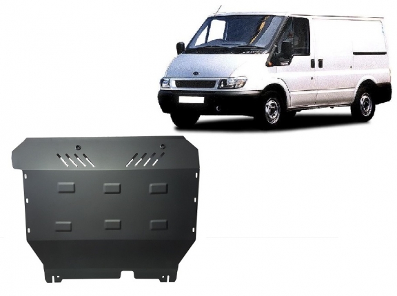 Steel sump guard for the protection of the engine and the gearbox for Ford Transit - FWD