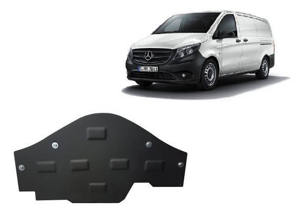 Steel sump guard for the protection Stop&Go system Mercedes V-Classe W447, 4x2, 1.6 D