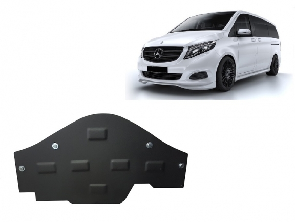 Steel sump guard for the protection of the Stop&Go system Mercedes Viano W447, 4x2, 1.6 D