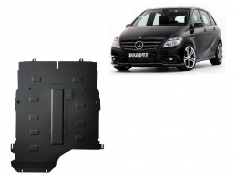 Steel sump guard for the protection of the engine and gearbox for Mercedes B-Class W245